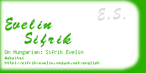 evelin sifrik business card